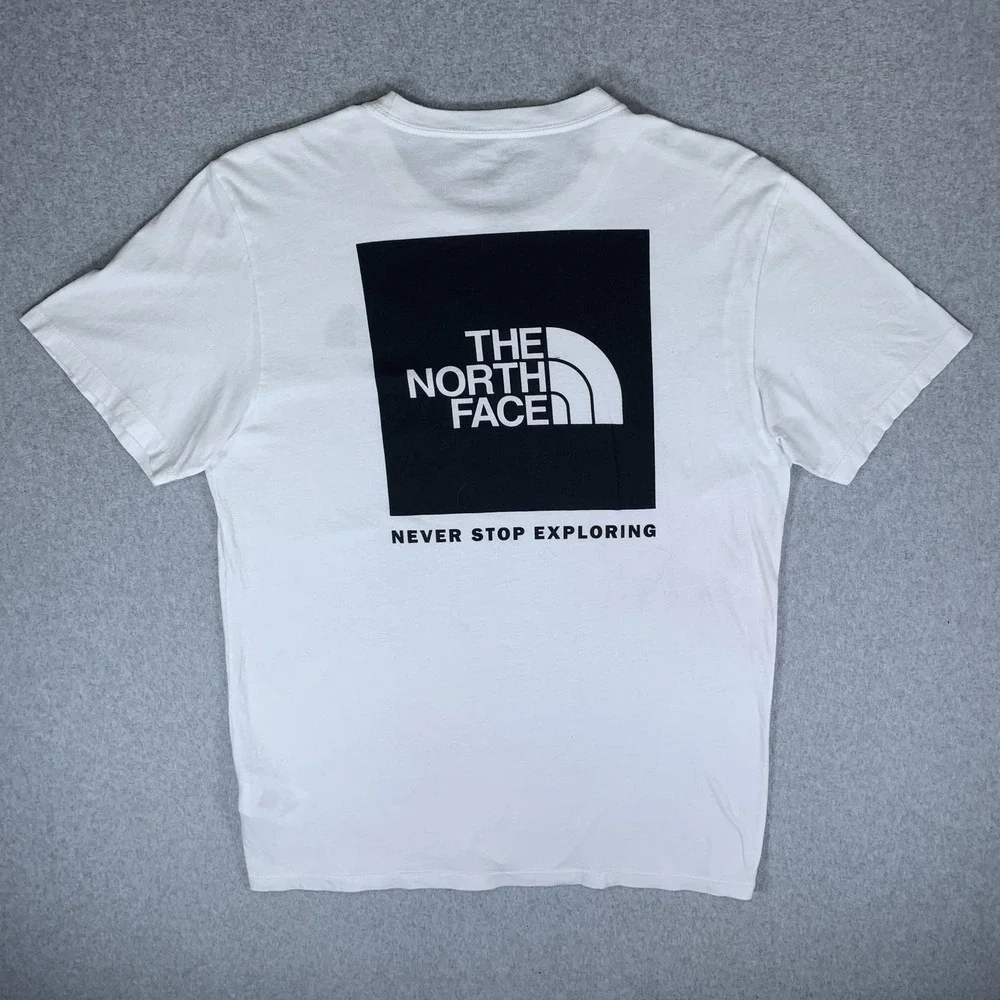The North Face Shirt Mens Medium White Logo Graphic Tee Outdoor